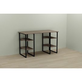 Письменный стол Ferrum-decor Карэн 75x120x60 черный ДСП Дуб Сонома Трюфель 16мм