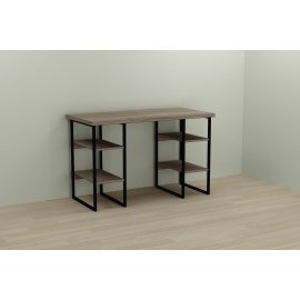 Письменный стол Ferrum-decor Карэн 76x140x70 черный ДСП Дуб Сонома Трюфель 32мм