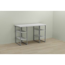 Письменный стол Ferrum-decor Карэн 76x140x60 серый ДСП Дуб Сонома 32мм