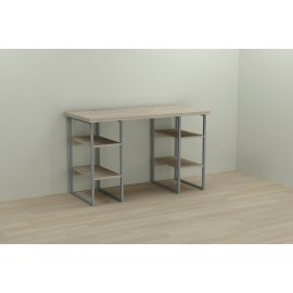 Компьютерный стол Ferrum-decor Карэн 75x140x60 серый ДСП Дуб Сан-Марино 16мм
