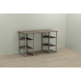 Письменный стол Ferrum-decor Карэн 75x140x60 серый ДСП Дуб Сонома Трюфель 16мм