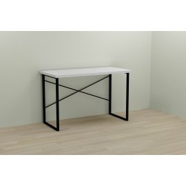 Письменный стол Ferrum-decor Дейв 76x120x60 черный ДСП Белое 32мм