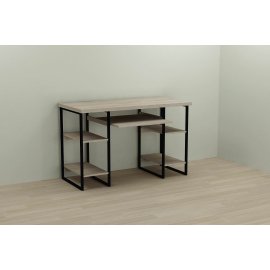 Письменный стол Ferrum-decor Тим 76x120x60 черный ДСП Дуб Сонома 32мм