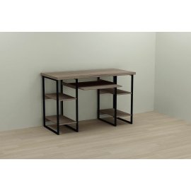 Письменный стол Ferrum-decor Тим 76x120x60 черный ДСП Дуб Сонома Трюфель 32мм