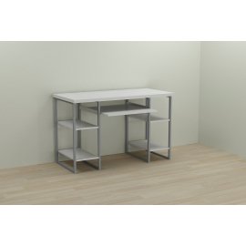 Письменный стол Ferrum-decor Тим 76x120x70 серый ДСП Белое 32мм
