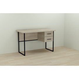 Письменный стол Ferrum-decor Дакота 76x120x60 черный ДСП Дуб Сонома 32мм
