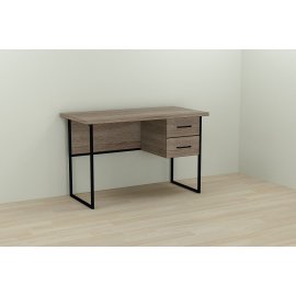 Письменный стол Ferrum-decor Дакота 76x120x60 черный ДСП Дуб Сонома Трюфель 32мм
