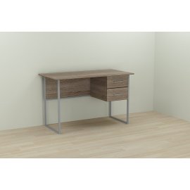 Письменный стол Ferrum-decor Дакота 76x100x70 серый ДСП Дуб Шервуд 32мм