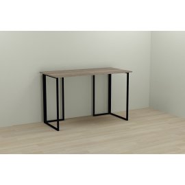 Письменный стол Ferrum-decor Ханна 75x120x60 черный ДСП Дуб Сонома Трюфель 16мм