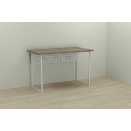Письменный стол Ferrum-decor Майк 76x100x60 белый ДСП Дуб Сонома Трюфель 32мм