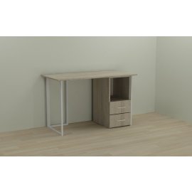 Письменный стол Ferrum-decor Отто 75x120x60 белый ДСП Дуб Сонома 16мм