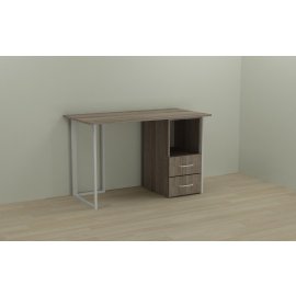 Письменный стол Ferrum-decor Отто 75x140x60 белый ДСП Дуб Сонома Трюфель 16мм