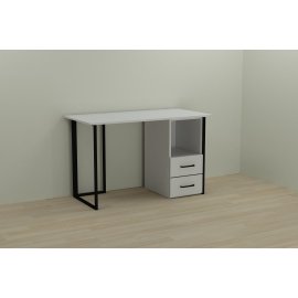 Письменный стол Ferrum-decor Отто 75x120x60 черный ДСП Белое 16мм