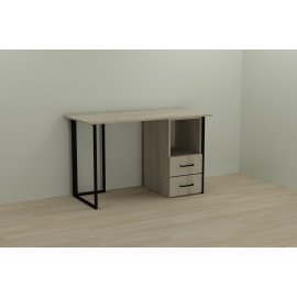 Письменный стол Ferrum-decor Отто 75x120x60 черный ДСП Дуб Сонома 16мм