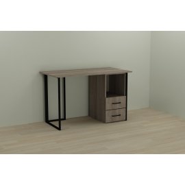 Письменный стол Ferrum-decor Отто 75x120x60 черный ДСП Дуб Сонома Трюфель 16мм