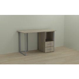 Письменный стол Ferrum-decor Отто 75x140x60 серый ДСП Дуб Сонома 16мм