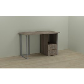 Письменный стол Ferrum-decor Отто 75x140x60 серый ДСП Дуб Сонома Трюфель 16мм