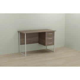 Письменный стол Ferrum-decor Гарри 75x140x70 белый ДСП Дуб Сонома Трюфель 16мм