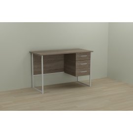 Письменный стол Ferrum-decor Гарри 75x120x70 белый ДСП Дуб Сонома Трюфель 16мм