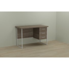 Письменный стол Ferrum-decor Гарри 76x120x70 белый ДСП Дуб Сонома Трюфель 32мм