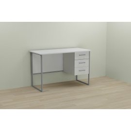 Письменный стол Ferrum-decor Гарри 75x140x60 серый ДСП Белое 16мм