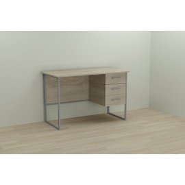 Письменный стол Ferrum-decor Гарри 75x140x70 серый ДСП Дуб Сонома 16мм