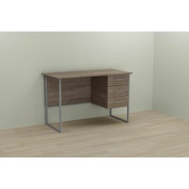 Письменный стол Ferrum-decor Гарри 75x140x60 серый ДСП Дуб Сонома Трюфель 16мм