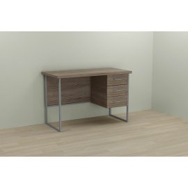 Письменный стол Ferrum-decor Гарри 76x140x60 серый ДСП Дуб Сонома Трюфель 32мм