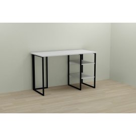 Письменный стол Ferrum-decor Кевин 75x100x60 черный ДСП Белое 16мм