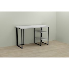 Письменный стол Ferrum-decor Кевин 76x100x60 черный ДСП Белое 32мм