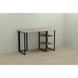 Письменный стол Ferrum-decor Кевин 75x100x60 черный ДСП Дуб Сонома 16мм