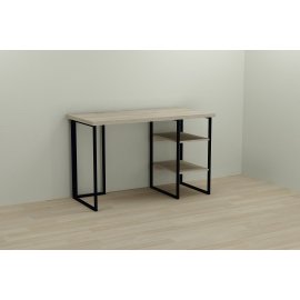 Письменный стол Ferrum-decor Кевин 76x100x60 черный ДСП Дуб Сонома 32мм