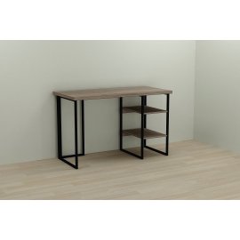 Письменный стол Ferrum-decor Кевин 76x100x60 черный ДСП Дуб Сонома Трюфель 32мм