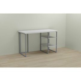Письменный стол Ferrum-decor Кевин 76x100x60 серый ДСП Белое 32мм