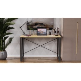 Письменный стол Ferrum-decor Серии Конект 75x120x600 черный ДСП Дуб Артизан 16мм