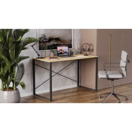 Письменный стол Ferrum-decor Серии Конект 75x120x600 черный ДСП Дуб Артизан 16мм