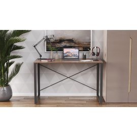Письменный стол Ferrum-decor Серии Конект 75x120x600 черный ДСП Дуб Сонома Трюфель 16мм