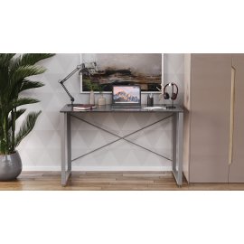 Письменный стол Ferrum-decor Серии Конект 75x120x60 серый ДСП Сосна Кембра 16мм (XK00180)