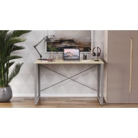 Письменный стол Ferrum-decor Серии Конект 75x120x600 серый ДСП Дуб Сонома 16мм