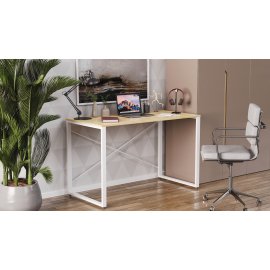 Письменный стол Ferrum-decor Серии Конект 75x120x600 белый ДСП Дуб Артизан 16мм (XK00171)