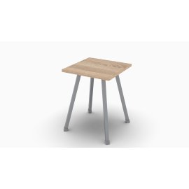 Табурет кухонный Ferrum-decor 430x320x320 Серый металл ДСП Дуб Сонома 16 мм (TAB018)