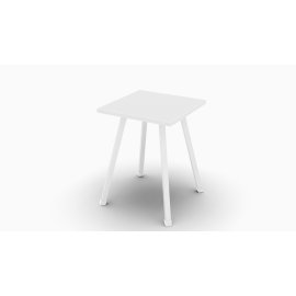 Табурет кухонный Ferrum-decor 430x320x320 Белый металл ДСП Белый 16 мм (TAB008)