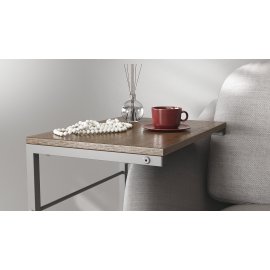Столик приставной Терри Ferrum-decor 650x440x330 Серый металл ДСП Дуб Сонома Трюфель 16 мм (TERR019)