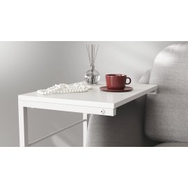 Столик приставной Терри Ferrum-decor 650x440x330 Белый металл ДСП Белый 16 мм (TERR008)
