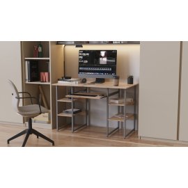 Компьютерный стол Ferrum-decor Тим 75x120x70 серый ДСП Дуб Сан-Марино 16мм