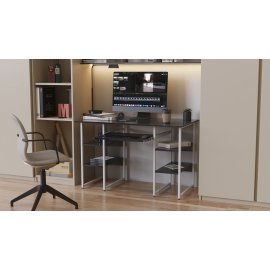Компьютерный стол Ferrum-decor Тим 75x120x60 белый ДСП Сосна Кембра 16мм
