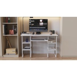 Письменный стол Ferrum-decor Тим 75x120x60 белый ДСП Белое 16мм