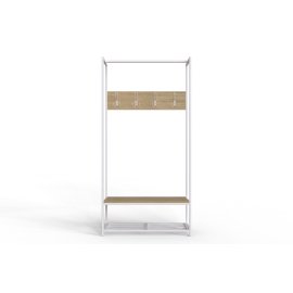 Вешалка напольная модульная Ferrum-decor Трелис 13 180x90x38 белый ДСП Дуб Сонома 16мм