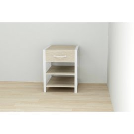 Тумба универсальная Ferrum-decor Вивьен 1/2 50x41x40 белый ДСП Дуб Сонома 16мм