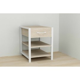 Тумба универсальная Ferrum-decor Вивьен 1/2 50x41x40 белый ДСП Дуб Сонома 16мм